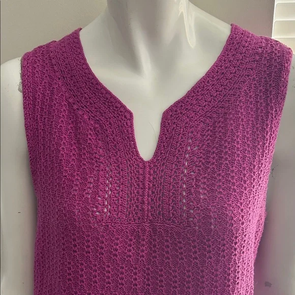 Lauren Ralph Lauren Magenta Knit Tank Top - Picture 5 of 7
